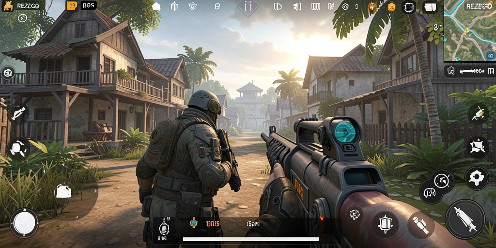 Tangkapan layar menunjukkan aksi mendebarkan dalam gameplay TPS.
