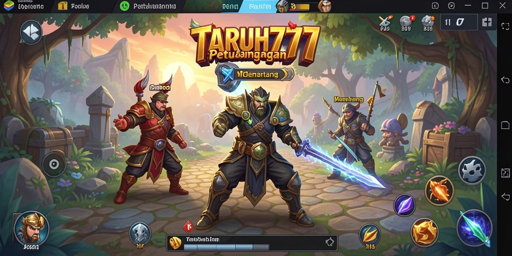 Tampilan aksi seru dalam dunia RPG TARUH777.
